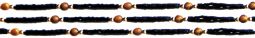 Triple-strand Black Tulasi 1mm, Tiger Eye